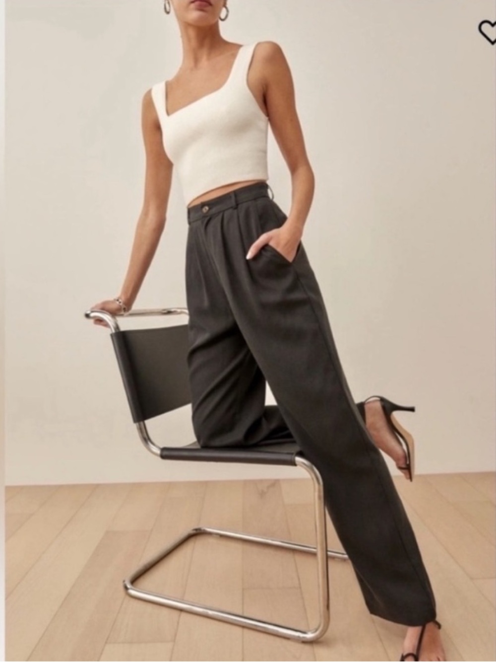 Reformation Mason Pants Black 4 - Picture 3 of 12